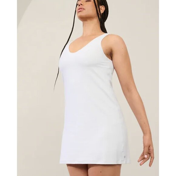 Athleta Dresses & Skirts - Athleta XS Transcend Dress Bright White X-Small Tennis Built in Bra and Shorts
